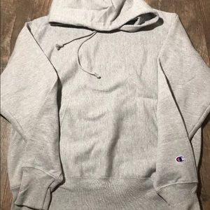 New Champion Reverse Weave Hoodie Black Sweatshirt Sleeve Icon Hood *X-LARGE* XL